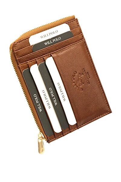 willpolo محفظة نسائية من الجلد الطبيعي كبيرة الحجم - حامل بطاقات، حجرة بسحاب