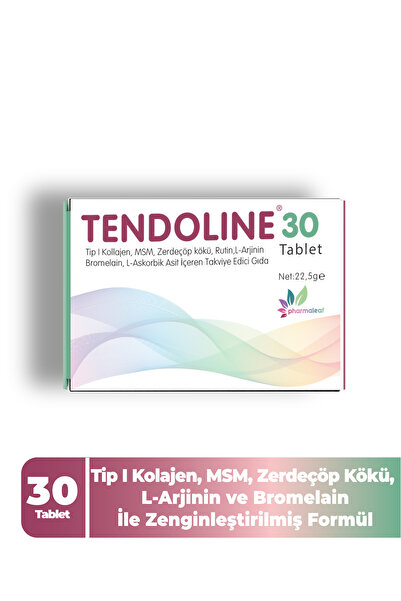 PHARMALEAF İLAÇ VE KOZMETİK Tendoline 30 Tablet, Tip 1 Kolajen Bromelain C Vi...
