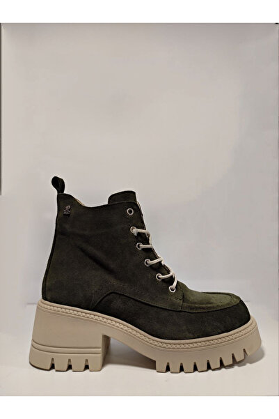 venüs ayakkabı Venus 2353302K Women's Leather Boots Green Beige