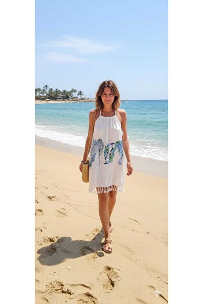 Nevin Acar Φόρεμα Peshtemal με δέσιμο με λουράκι Sea Creatures