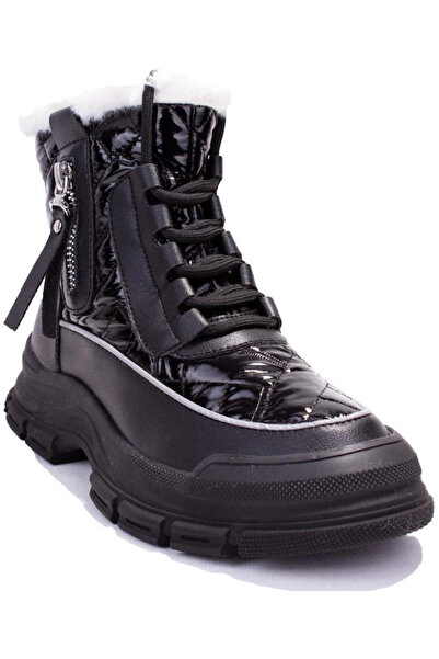 GAMELU Bowl Memory Kaucuk Kaymaz Taban Kar Boutu Kadın Bot SİYAH