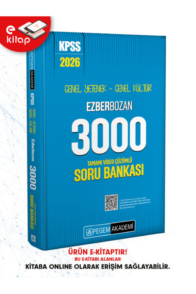 Pegem Akademi Yayıncılık 2026 KPSS Genel Yetenek Genel Kültür 3000 Tamamı Vid...