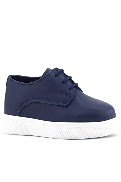 Rakerplus Derby Navy Blue Matte White Sole Children's Classic Shoes
