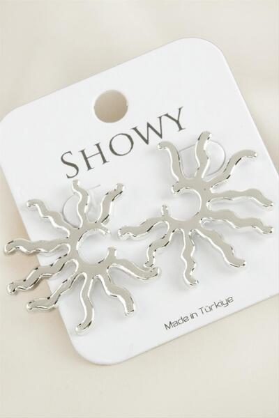 Ayena Moda أقراط معدنية من سون شيزونج نيو سيزون () - لون فضي