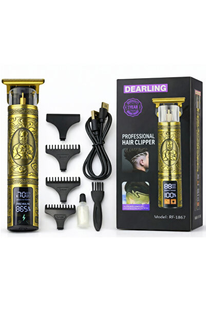 Dearling RF-1867 Profesyonel Saç ve Sakal Tıraş Makinesi - Dijital Göstergeli, Retro Tasarım