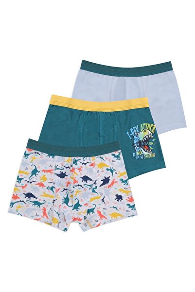 koza iç giyim Boxers 3 τεμαχίων για αγόρια με σχέδιο δεινοσαύρων