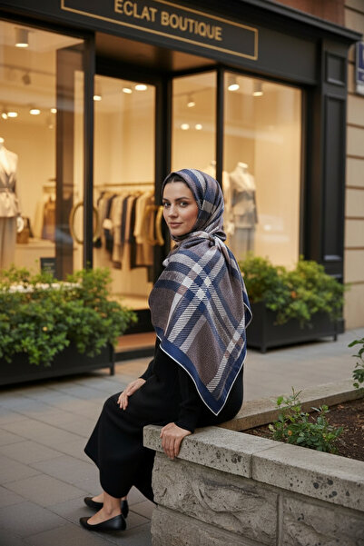 Onur وشاح - وشاح ناعم منقوش من القطن للنساء