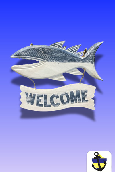 YAHŞİ مرحبًا بكم في زخرفة الباب الزخرفية على الحائط الزخرفية الخشبية للكلاب البحرية