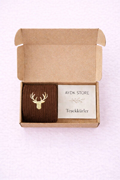 AYDK Deer Embroidery Patterned Boxed Colorful Summer Winter Cotton Single Uni...