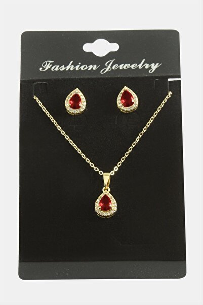 ZERO LAND مجموعة أحجار الزركون من إم تي إكس دي بي إن (170359) قلادة - لون فضي