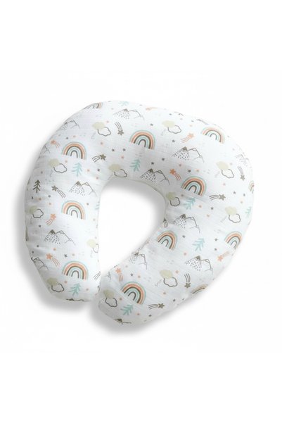 grow with muslin %100 Pamuk Bebek Emzirme Destek Ve Oturma Minderi