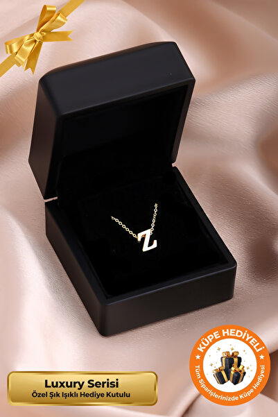Lucente Jewellery Işıklı Hediye Kutulu Z Harfi 925 Ayar Gümüş Kaplama Sevgili...
