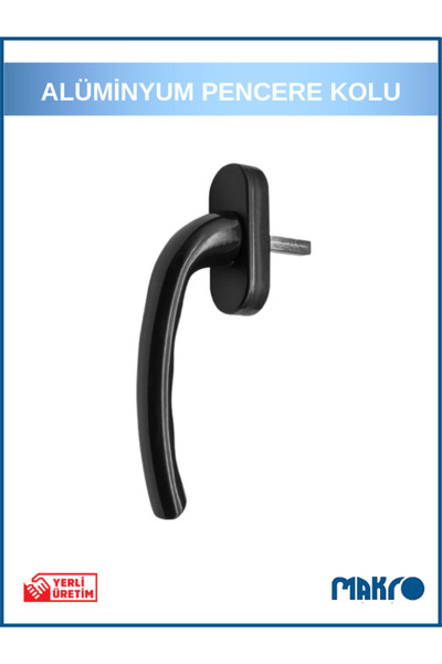 GLASSMAKRO Cam Balkon Alüminyum Pencere Kol Siyah