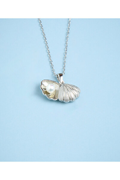 TREND ROBO 925 Ayar Gümüş Açılabilen İstiridye İncili Kolye