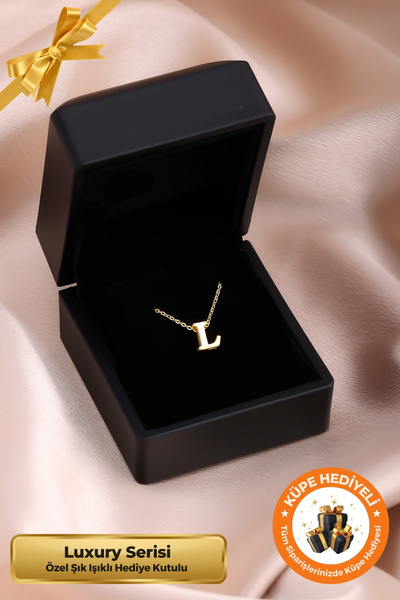 Lucente Jewellery Işıklı Hediye Kutulu L Harfi 925 Ayar Gümüş Kaplama Sevgili...