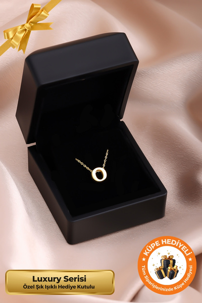 Lucente Jewellery Işıklı Hediye Kutulu O Harfi 925 Ayar Gümüş Kaplama Sevgili...