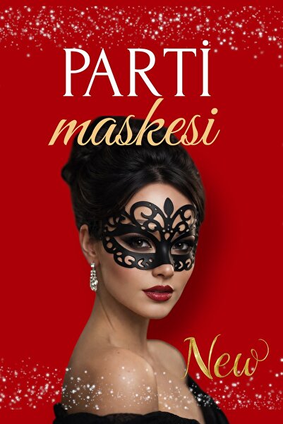 Outrock Yıl Başı Maske Siyah Kraliçe Parti Maske Dantel Görünümlü Lastikli