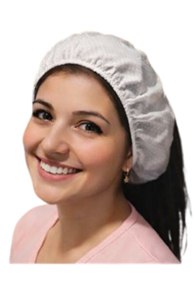 white guard Limited Edition Disposable Cosmetic Hair Band, White, Elastic, Nonwoven, 20 Pack