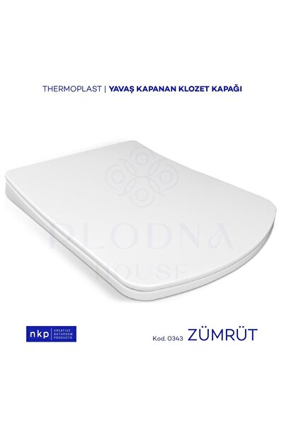 Plodna House Zümrüt Kare Yavaş Kapanan Klozet Kapağı Üstten Sıkmalı Menteşeli
