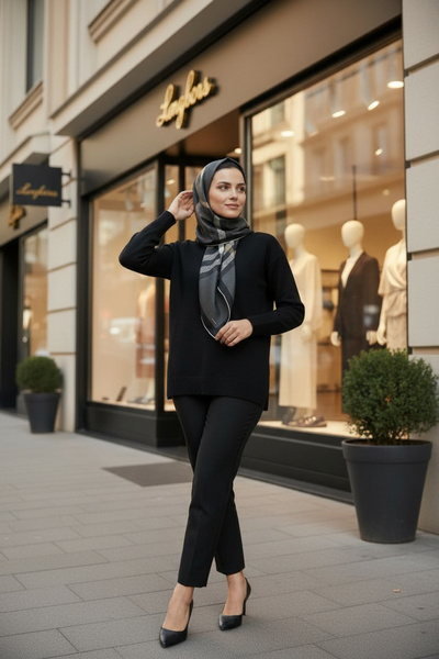 Onur وشاح - وشاح ناعم منقوش من القطن للنساء