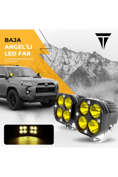 C9 40w Baja Style Delici 8 Cm Ultra Parlak Led Projektor Off Road - Sarı 2 Adet