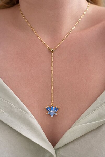 sirius jewelry 316L Çelik Lotus Y Kolye