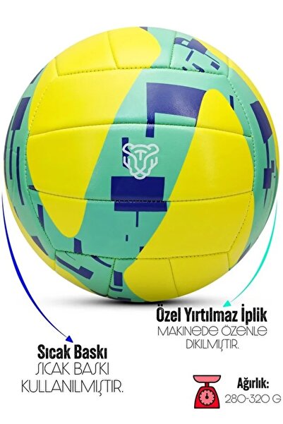 ByKurt Voleybol Topu VT500 Trick No:5  Yumuşak Doku Semi-Pro İç-Dış Mekan Sof...