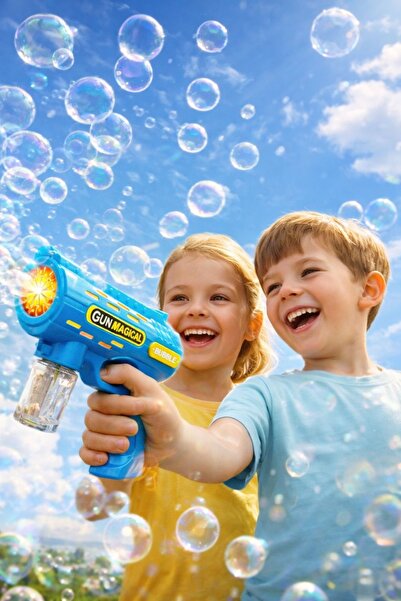 BUBBLE GUN baloncuk tabancası mavi