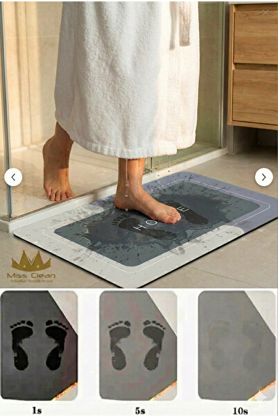 MissClean (قطعة واحدة) سجادة حمام سميكة 40*60 سم مع قاعدة مانعة للانزلاق وامتصاص فائق للماء وتصميم خاص