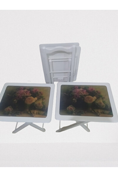 BENGİ TİCARET Zigon Çanta st 18502 Resimli Model Beyaz Dikdörtgen Beyaz Çiçek...