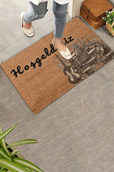 Valerine Life Изтривалка за добре дошли с виола и барабани 45x70 см