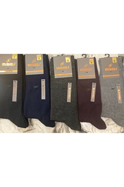 Mısırlı Erkek Dikişsiz Organik Bambu Çorap 12 adet Paket(5 siyah+3 lacivet+2antrasit+1hahve1 bordo