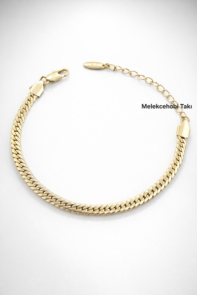 XUPING JEWELRY 14K Altın Kuyumcu Model Balık Sırtı Bileklik