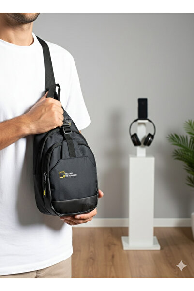 KASVA DERİ حقيبة مقاومة للماء من قماش الكتان للجنسين، حقيبة كتف وصدر بحزام مت...