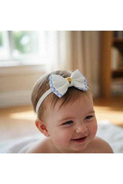 EGOMİ Ayçiçeği işlemeli Bebek Bandanası