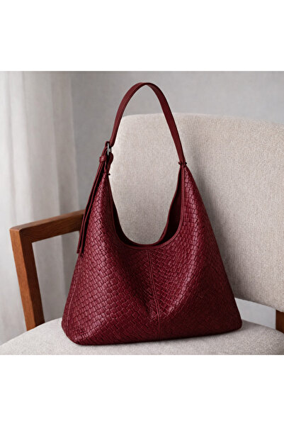 DENSİLA Bordó mintás női válltáska