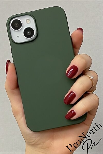 ProNorth Iphone 15 Uyumlu Kılıf Logolu Lansman Soft Yumuşak Içi Kadife Silikon Kapak