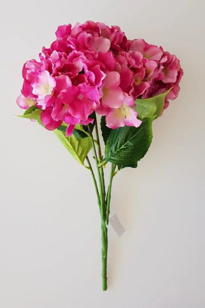 Genel Markalar Yapay Çiçek 5 Dal Lux Ortanca Demeti Koyu Fuşya