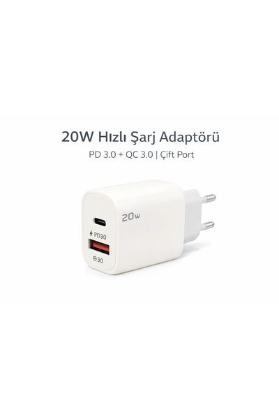 Redline 20W USB A + Type C Girişli Şarj Adaptörü