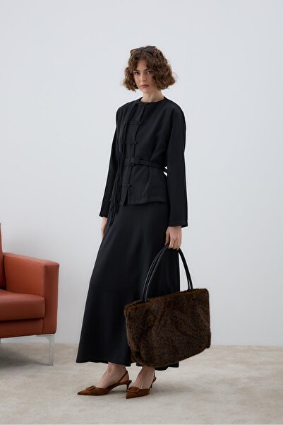 Hilay New Sofia Sausage Piped Piece Suit Black