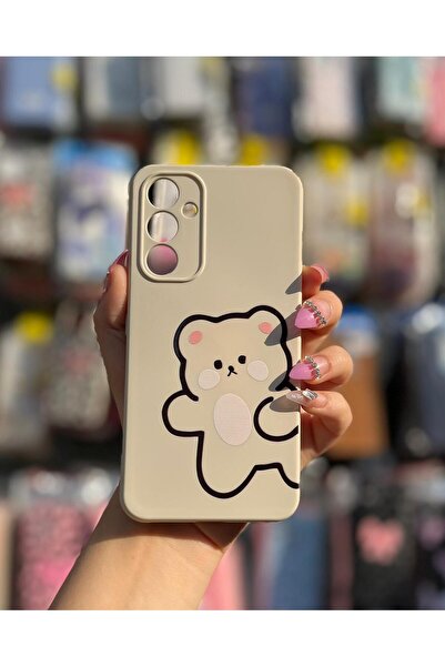 CaseKİdükkan حافظة هاتف من السيليكون مع طبقة داخلية مخملية ونمط إطلاق متوافق مع هاتف Samsung Galaxy A34