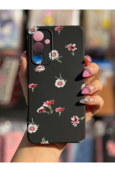 CaseKİdükkan حافظة هاتف من السيليكون مع طبقة داخلية مخملية ونمط إطلاق متوافق مع هاتف Samsung Galaxy A34