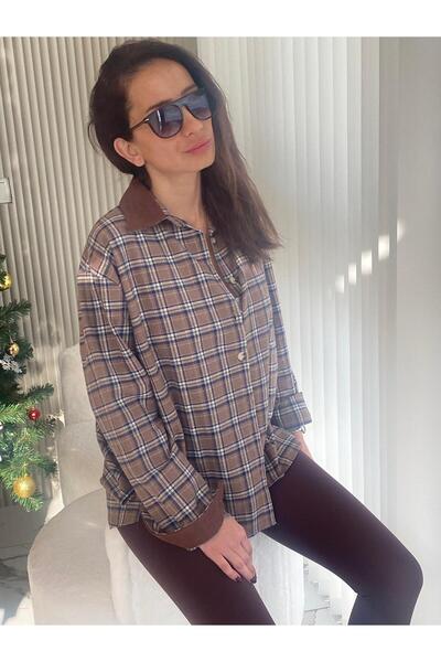 Modamistik Butik Plaid Patterned Relaxed Cut Shirt