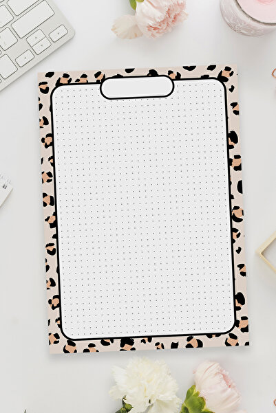 shop Leopar Desenli A4 - Notepad, Bloknot, Not Kağıdı, Not Defteri, Check List, Okul Defteri, Planlayıcı