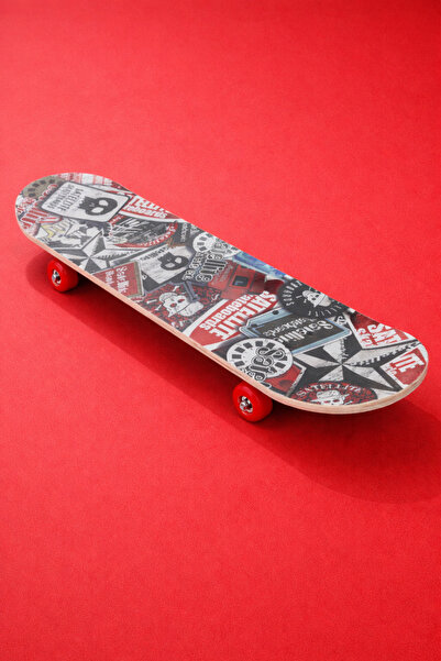 Furkan Toys Üstü Zımparalı Ahşap Kaykay 80cm Silikon Tekerli (10 yaş ve üzeri)