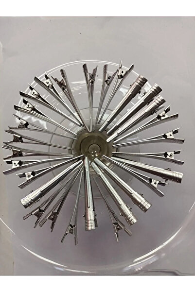 KIRMIZICOSMETİCS Pens 30 Adet Alüminyum Saç Pensi Kuaför Fön Pensi