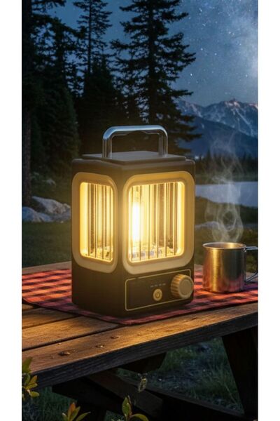 kamptek kamp teknolojisi Retro Tasarım Şarj Edilebilir LED Rustik Kamp Doğa I...