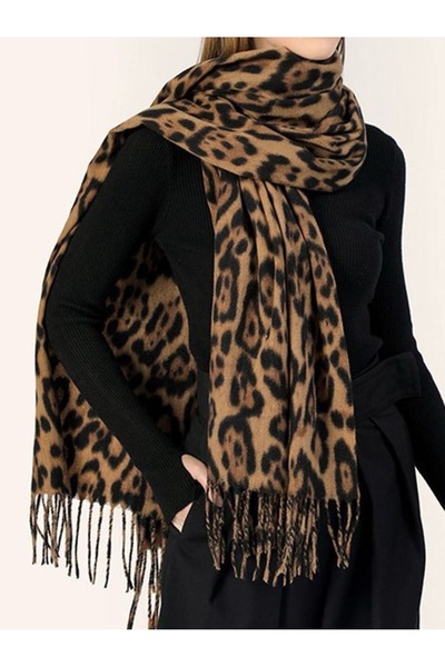 Stern Leopar Desenli Atkı