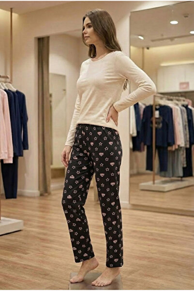 STELLAPİNK ملابس نوم نسائية سوداء من سوبريم كوزميك آي ستار