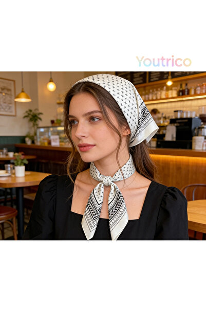 Youtrico أوائل الخريف، وشاح مربع للرقبة ووشاح نسائي، وشاح رأس عصري بنمط أشرطة...